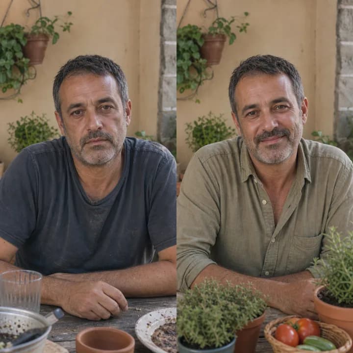 Diego M., before and after