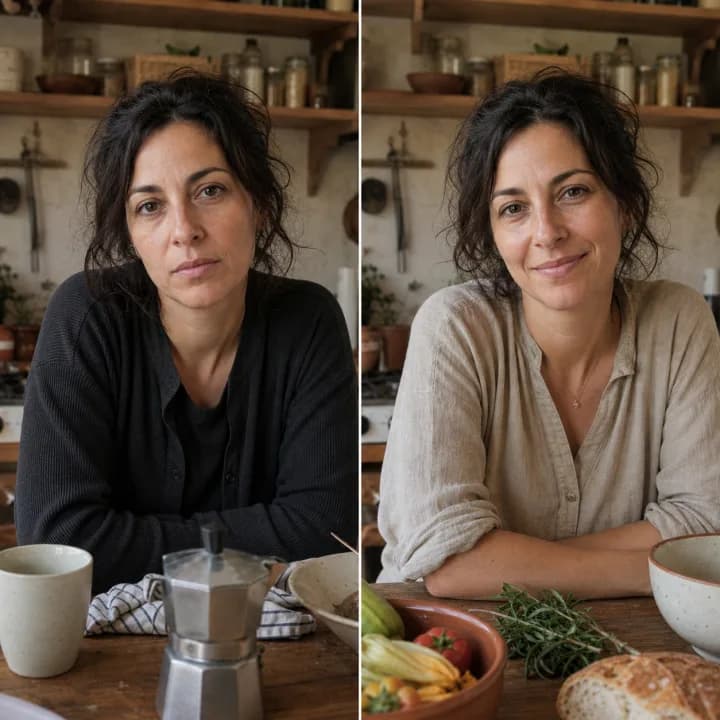 Giulia R., before and after